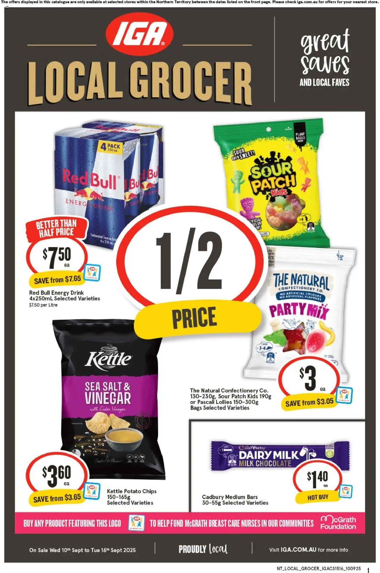 IGA Local Grocer NT - page 1- valid from 10/09/2025
