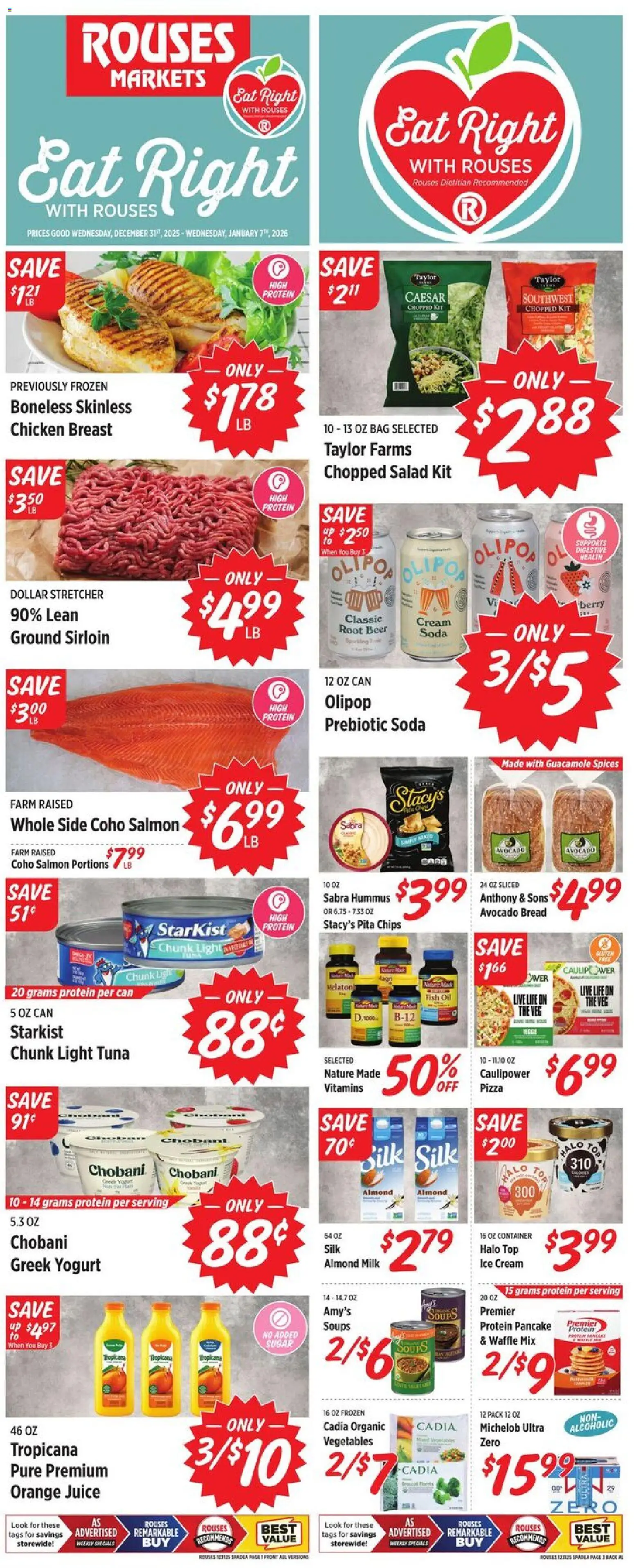 Rouses Weekly Ad - AL - page 1- valid from 12/31/2025