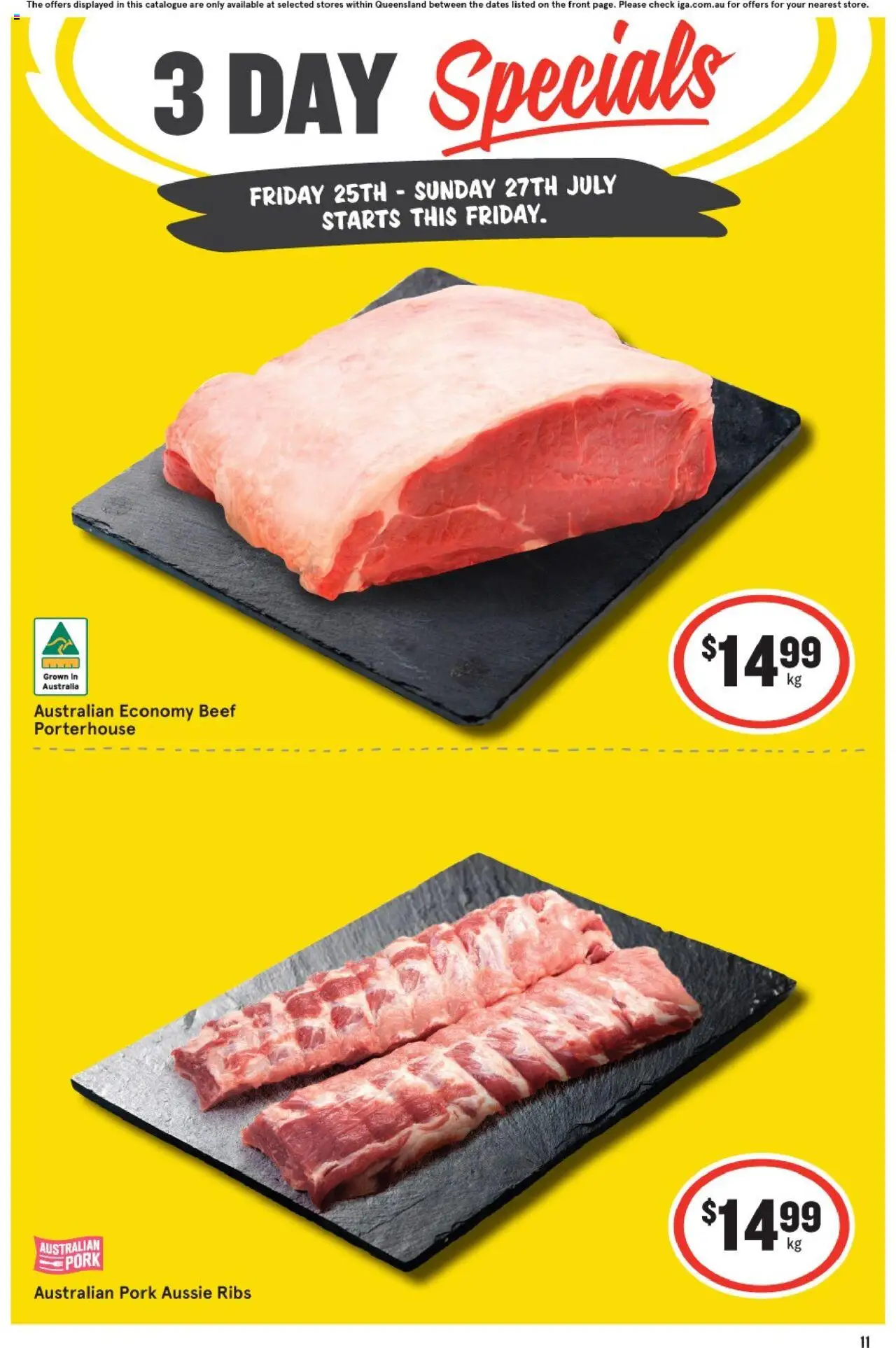 IGA - 3 Day Specials QLD - page 1- valid from 25/07/2025