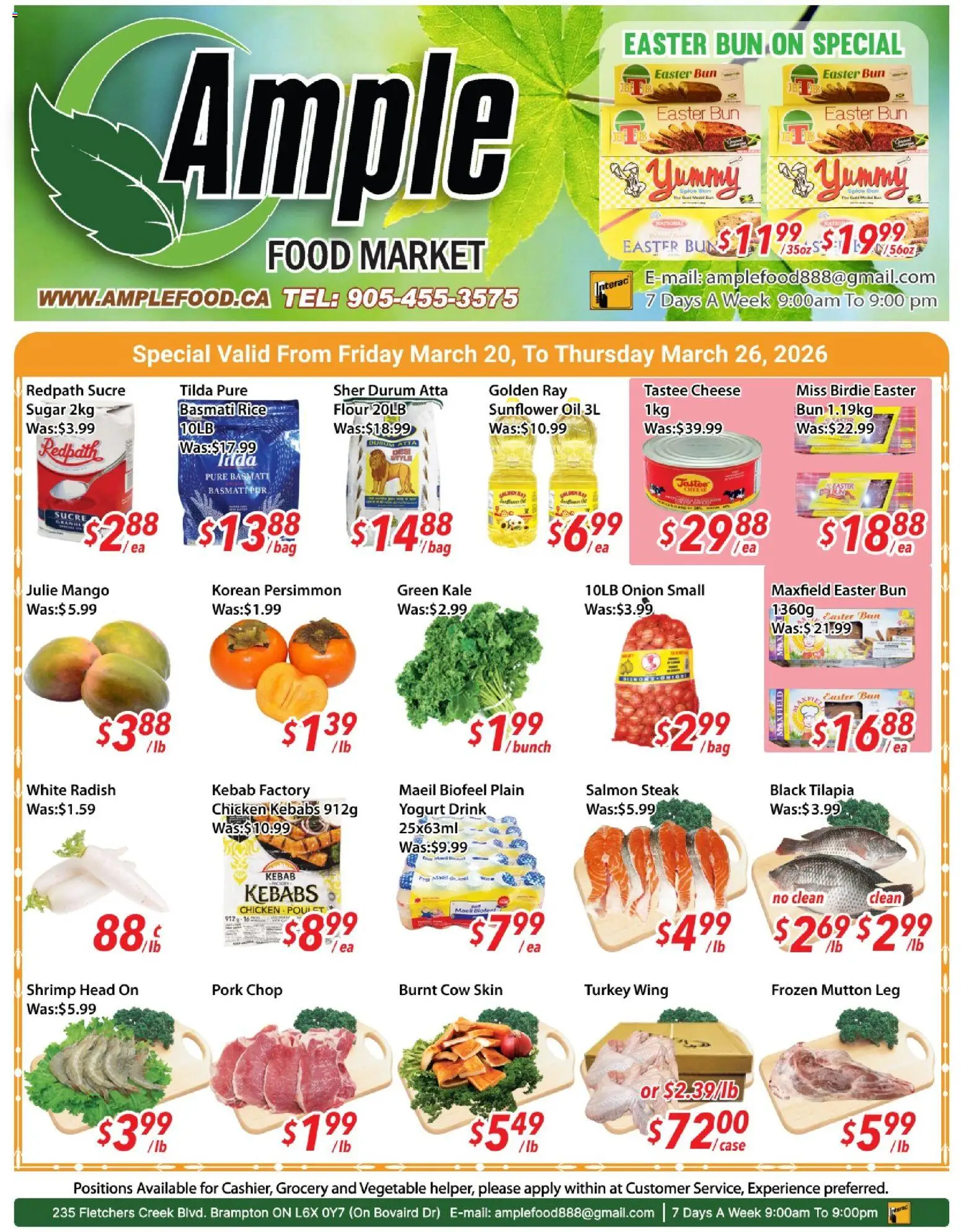 Ample Food Market weekly flyer / circulaire - page 1- valid from Mar 20, 2026