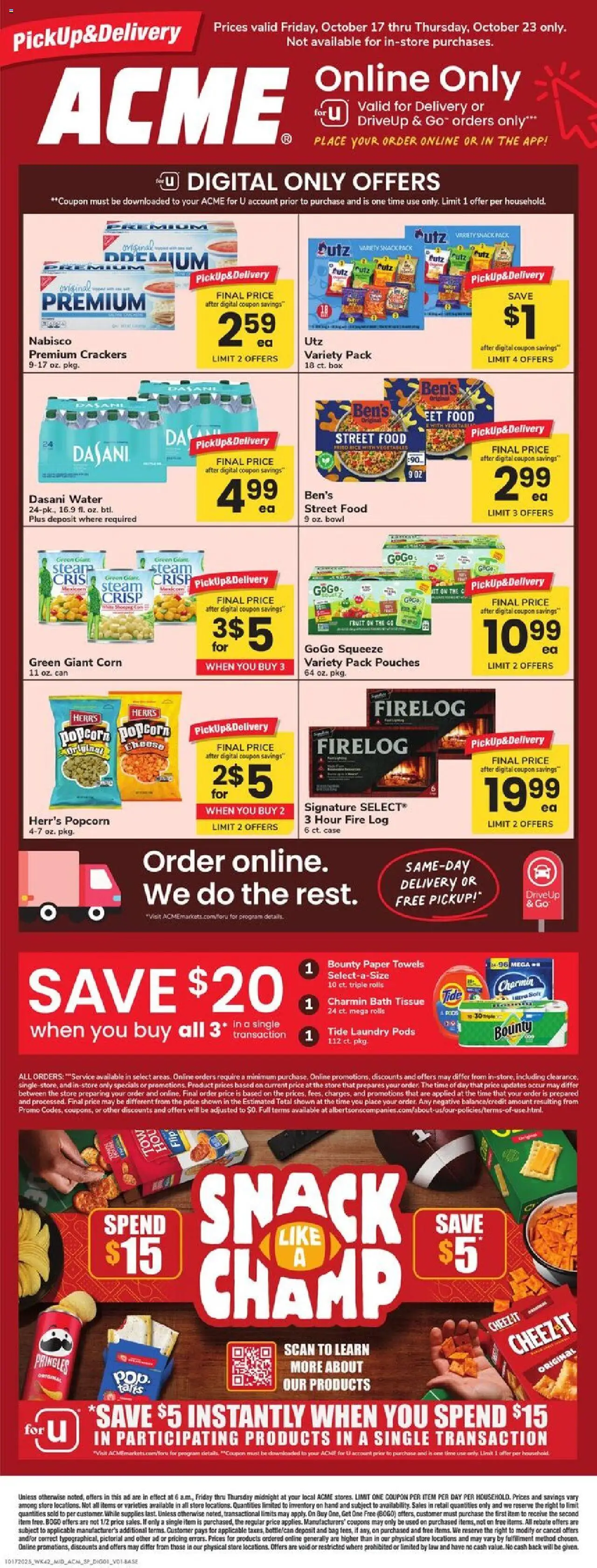 Acme Specialty Publication - page 1- valid from 10/17/2025