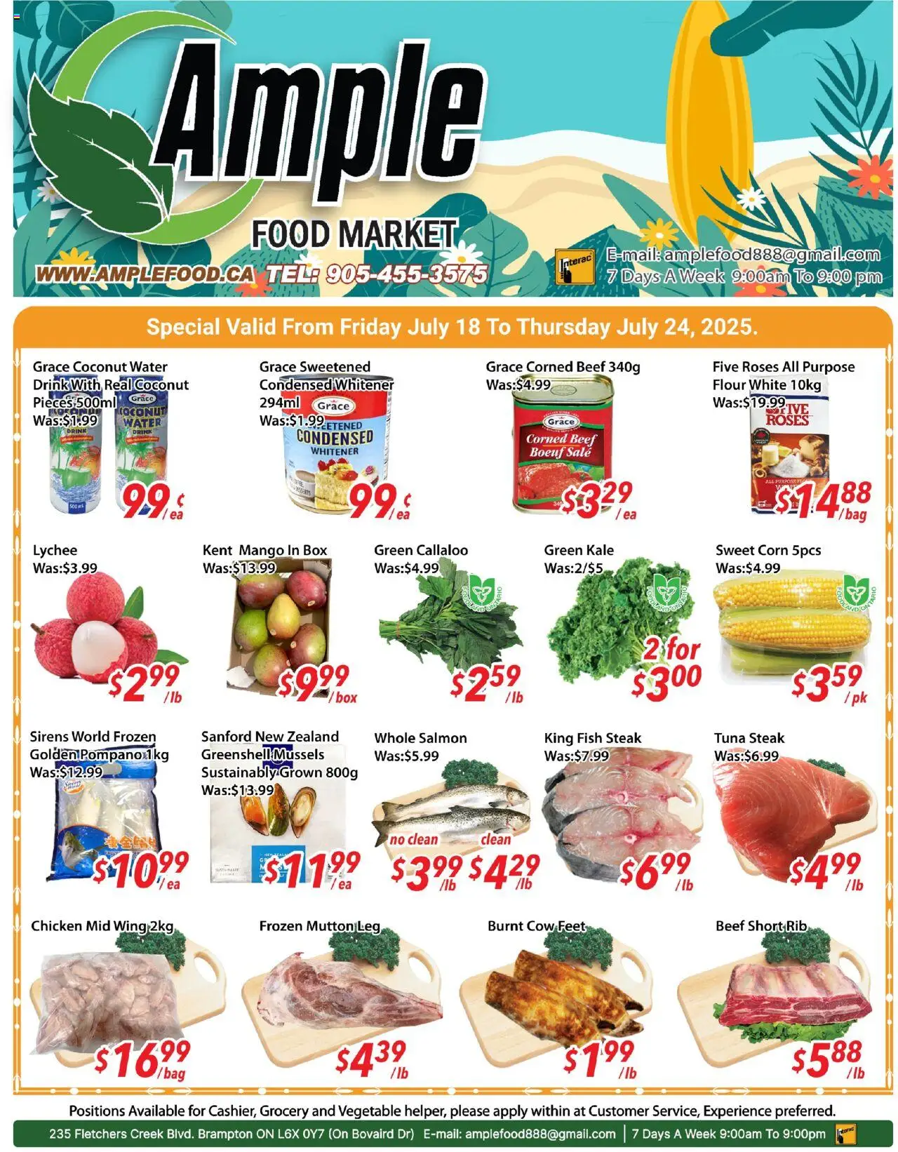 Ample Food Market weekly flyer / circulaire - page 1- valid from Jul 18, 2025