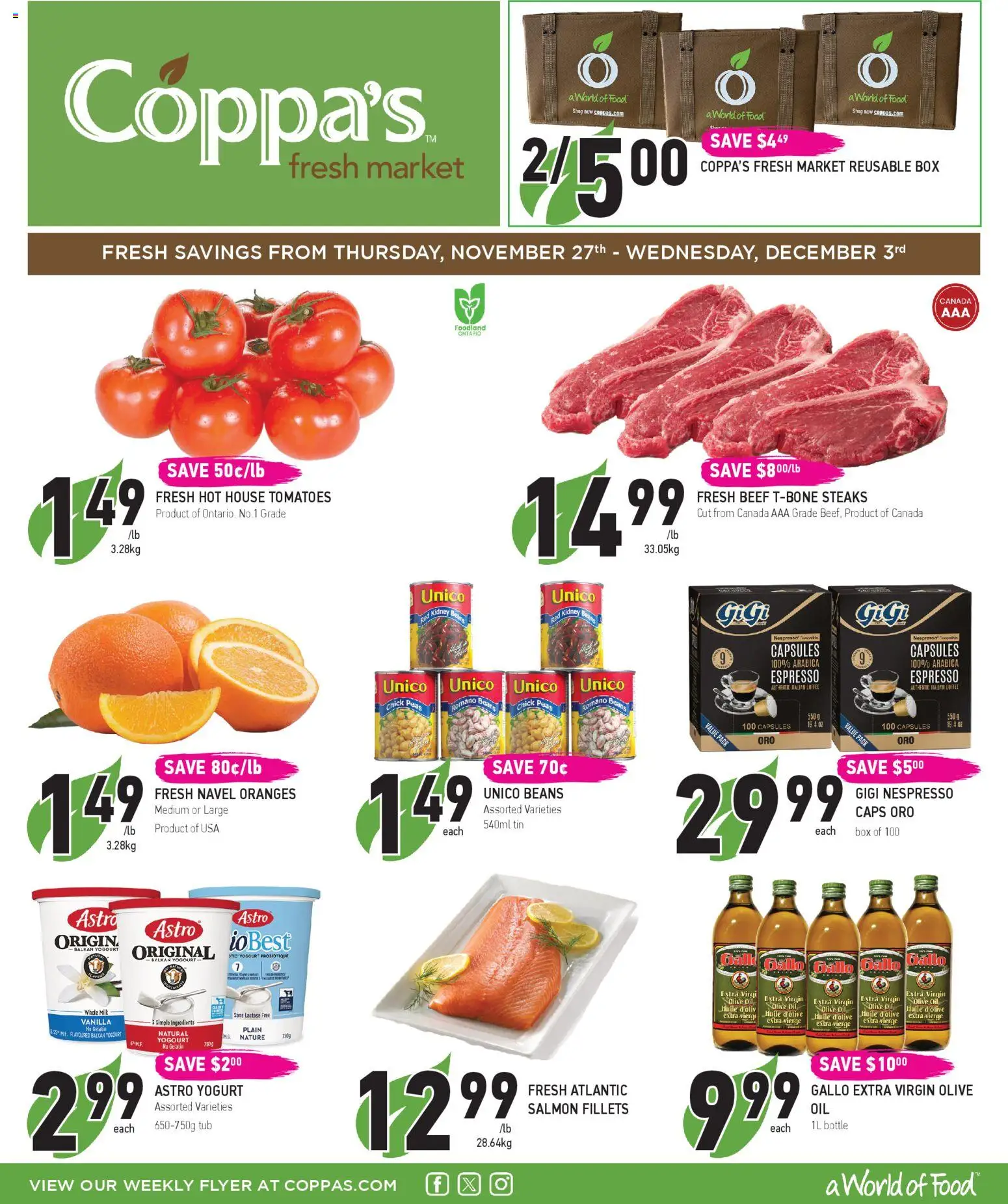 Coppas Fresh Market weekly flyer / circulaire - page 1- valid from Nov 27, 2025