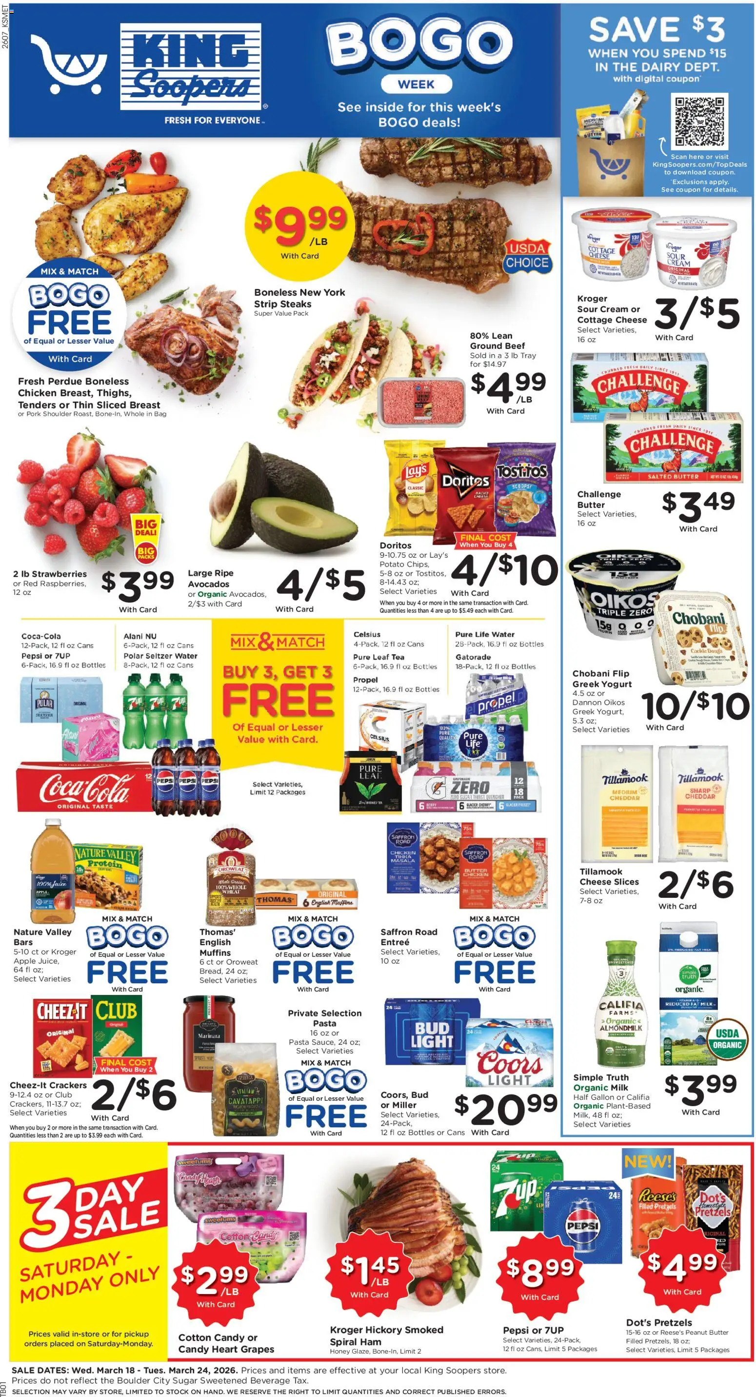 King Soopers Weekly Ad - page 1- valid from 03/18/2026