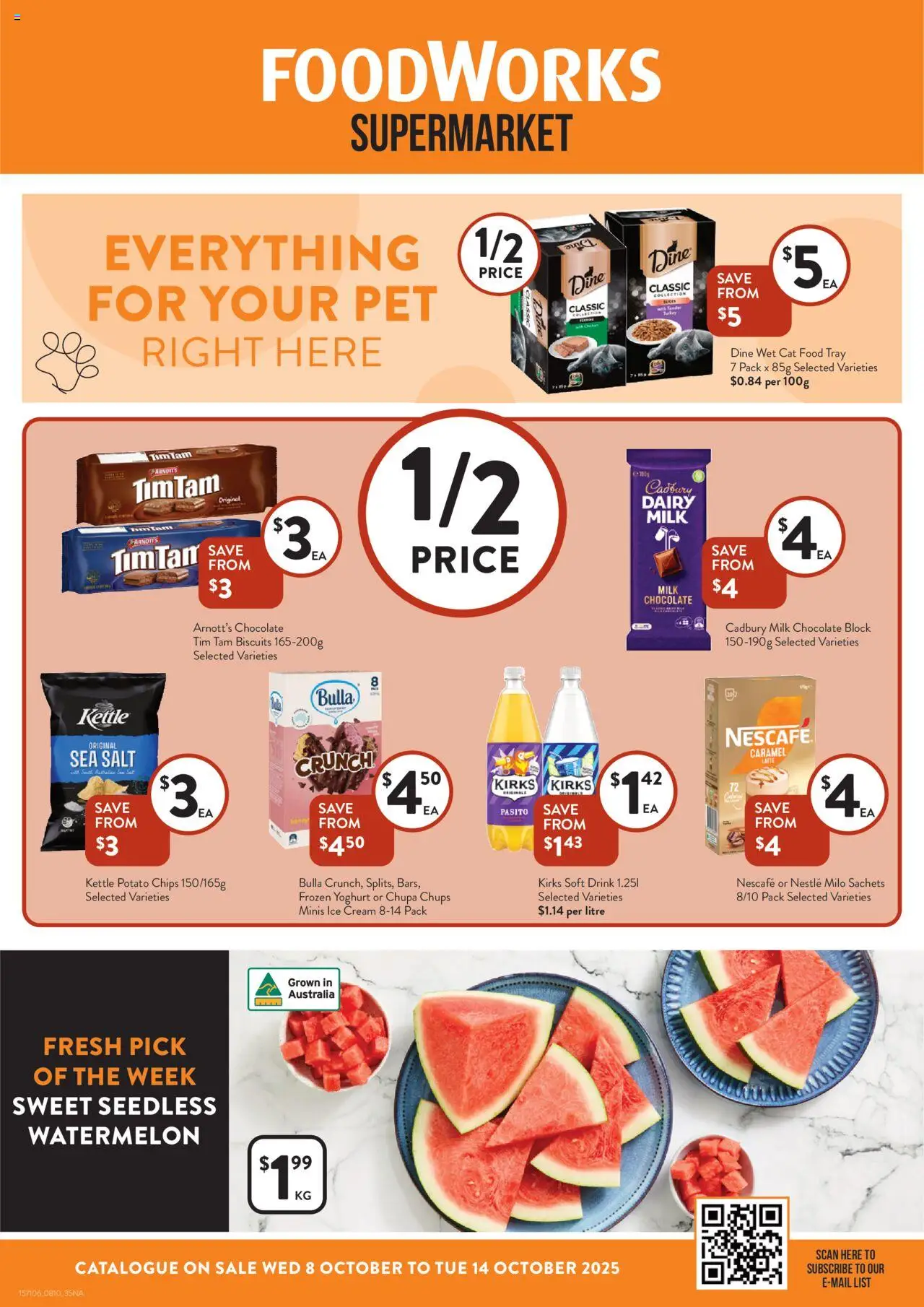 Foodworks Catalogue NSW - page 1- valid from 08/10/2025