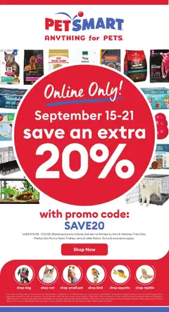 Preview Petsmart weekly flyer / circulaire valid from Sep 15, 2025