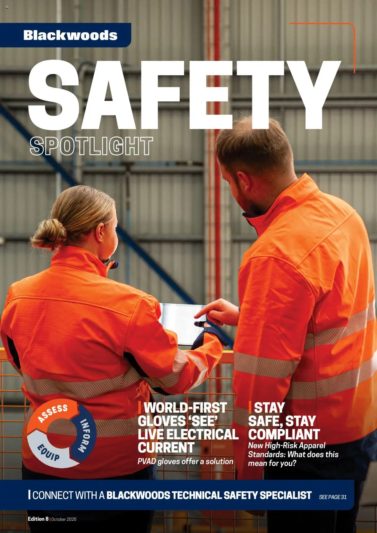 Black Woods Safety Spotlight Magazine - page 1- valid from 07/10/2025