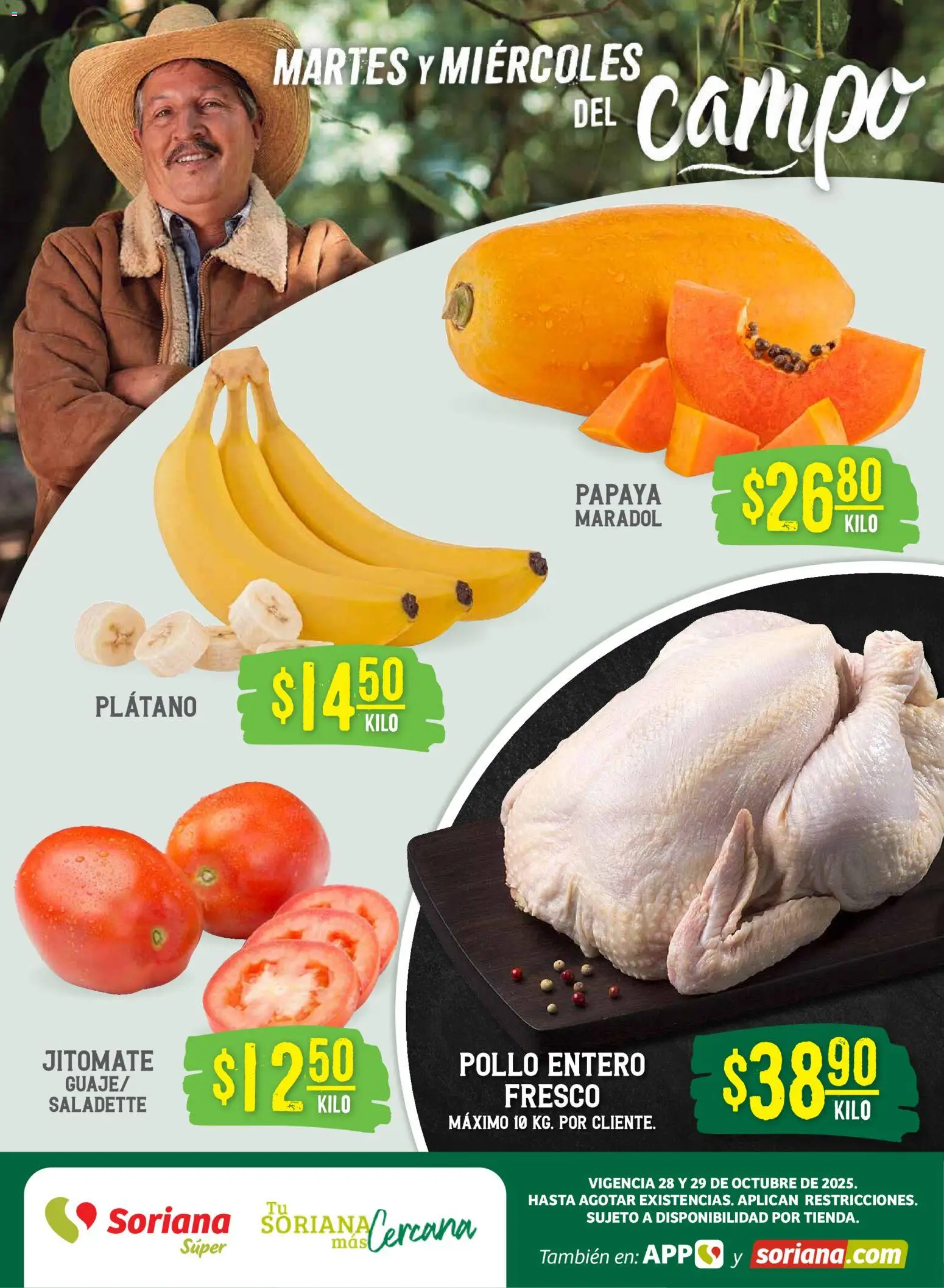 Soriana - Martes y Miércoles del Campo Súper: Ver, Tab, Chis, Camp, Yuc y Q. Roo - página 1- válido desde 29/10/2025