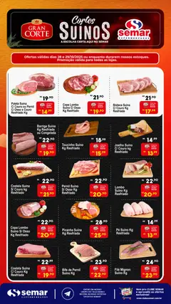 Pré-visualização Semar Supermercado - Ofertas dos cortes suínos válida a partir de 28/10/2025
