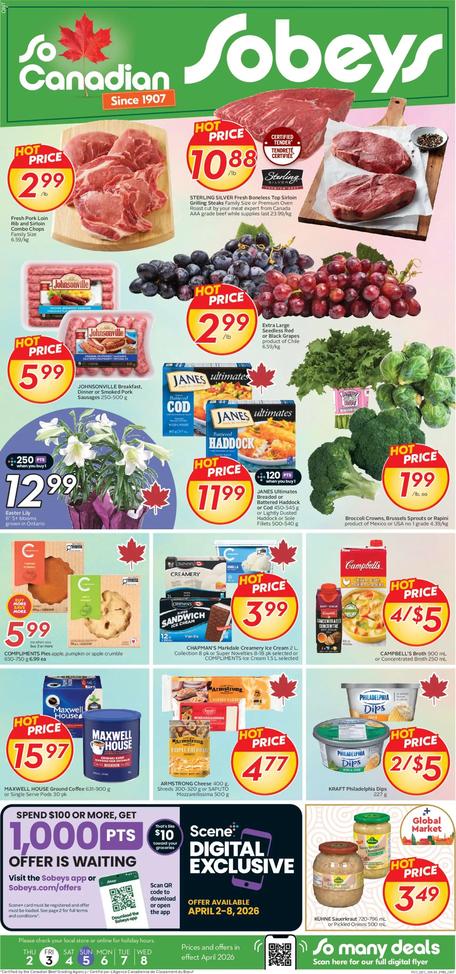 Sobeys weekly flyer / circulaire - page 1- valid from Apr 2, 2026