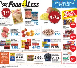 Preview Food 4 Less Weekly Ad valid from 12/10/2025