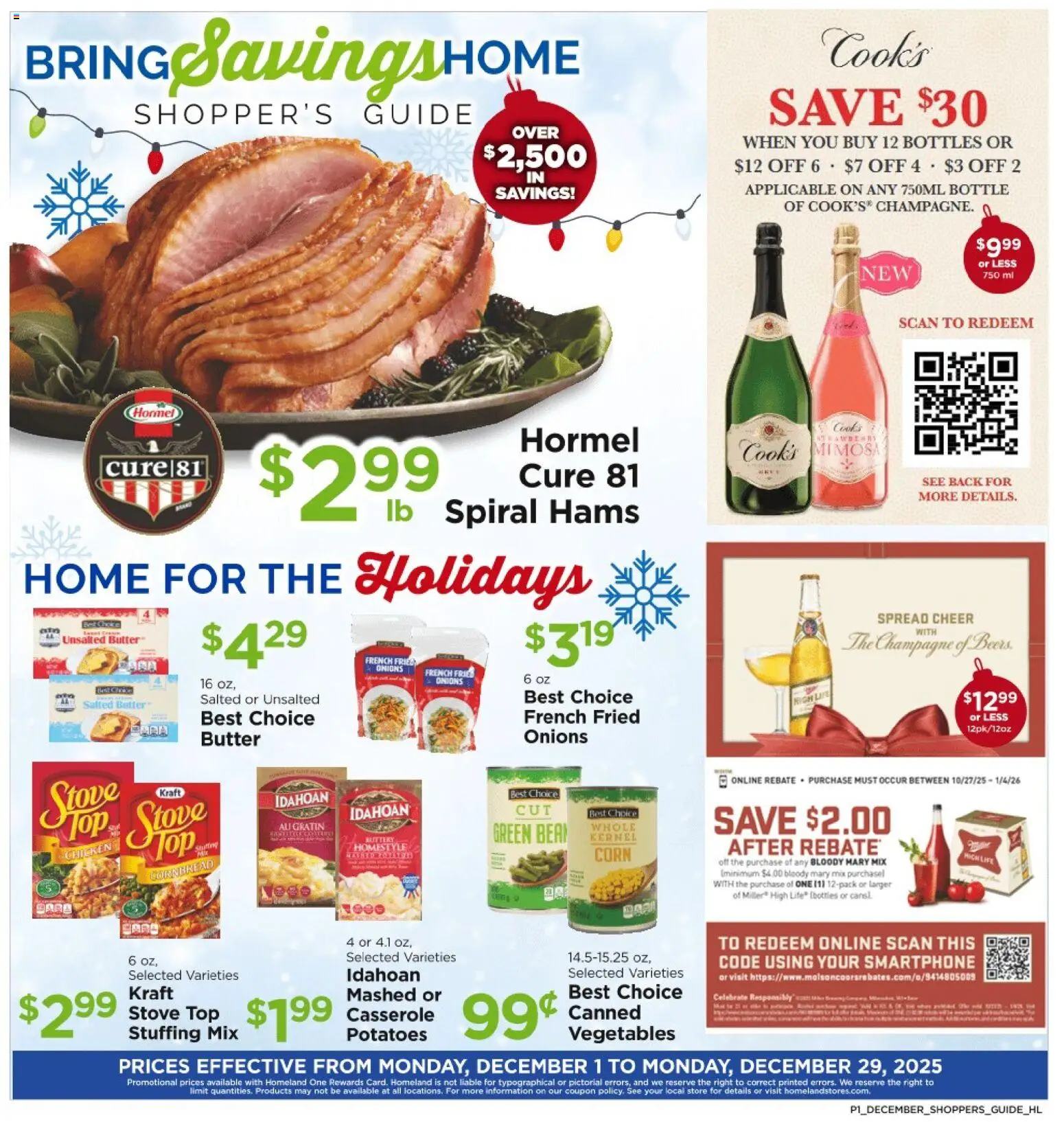 Homeland Bring Savings Home Shopper's Guide - page 1- valid from 12/01/2025
