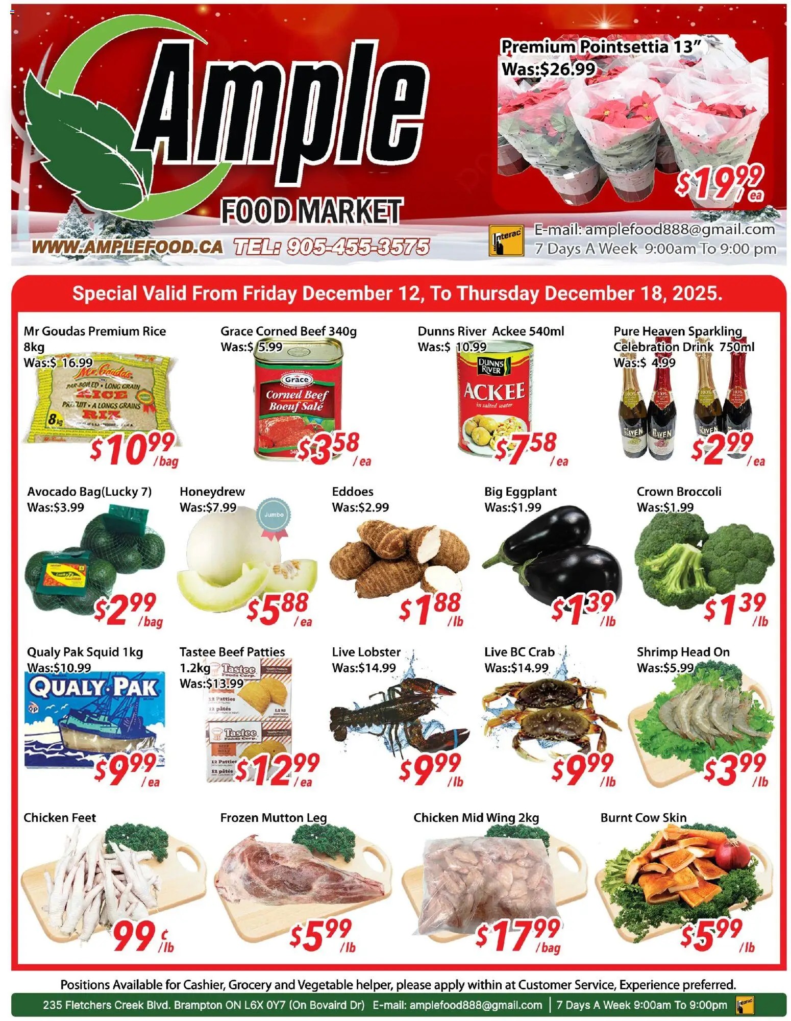 Ample Food Market weekly flyer / circulaire - page 1- valid from Dec 12, 2025