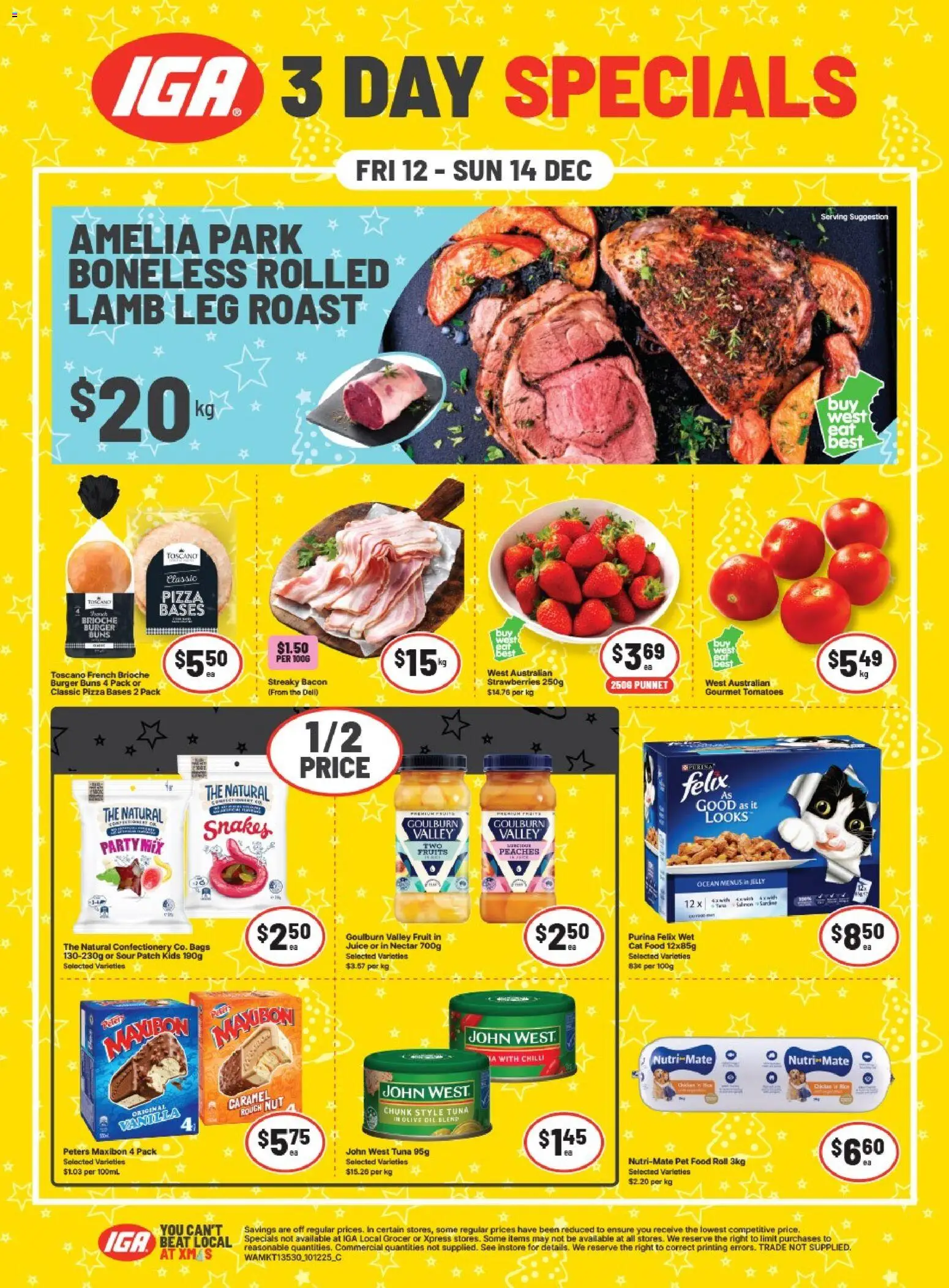 IGA - 3 Day Specials NT/WA - page 1- valid from 12/12/2025