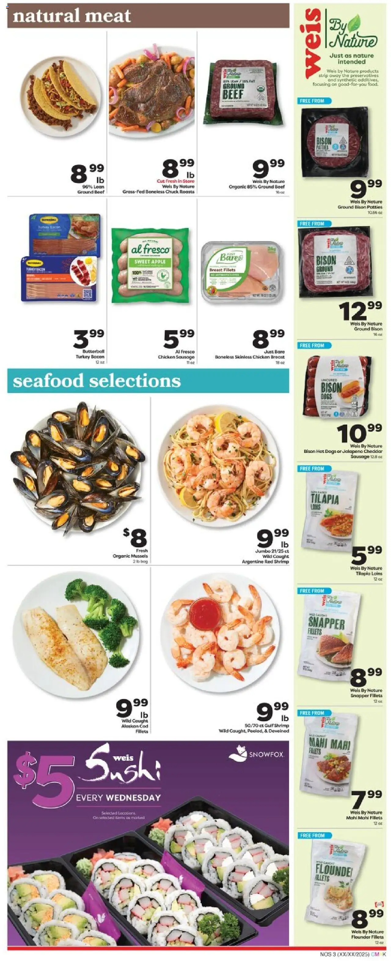 Weis Monthly Ad - page 3- valid from 07/10/2025