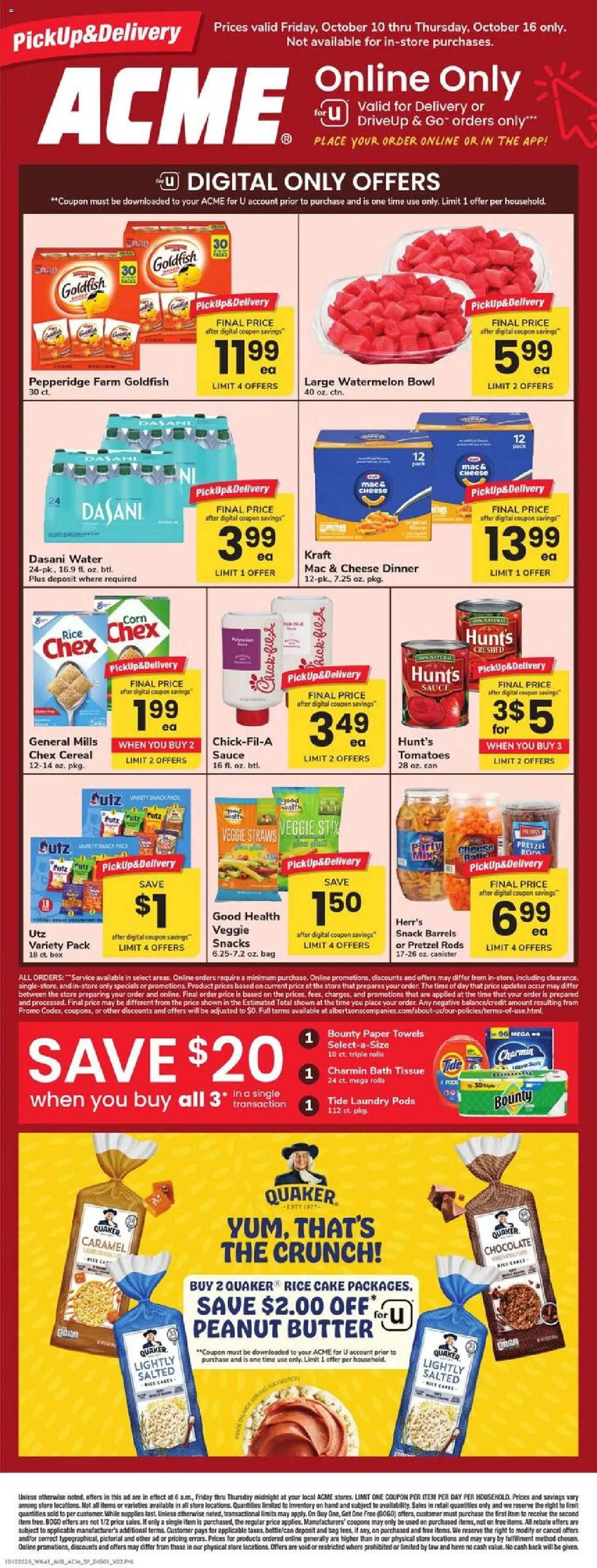 Acme Specialty Publication - page 1- valid from 10/10/2025