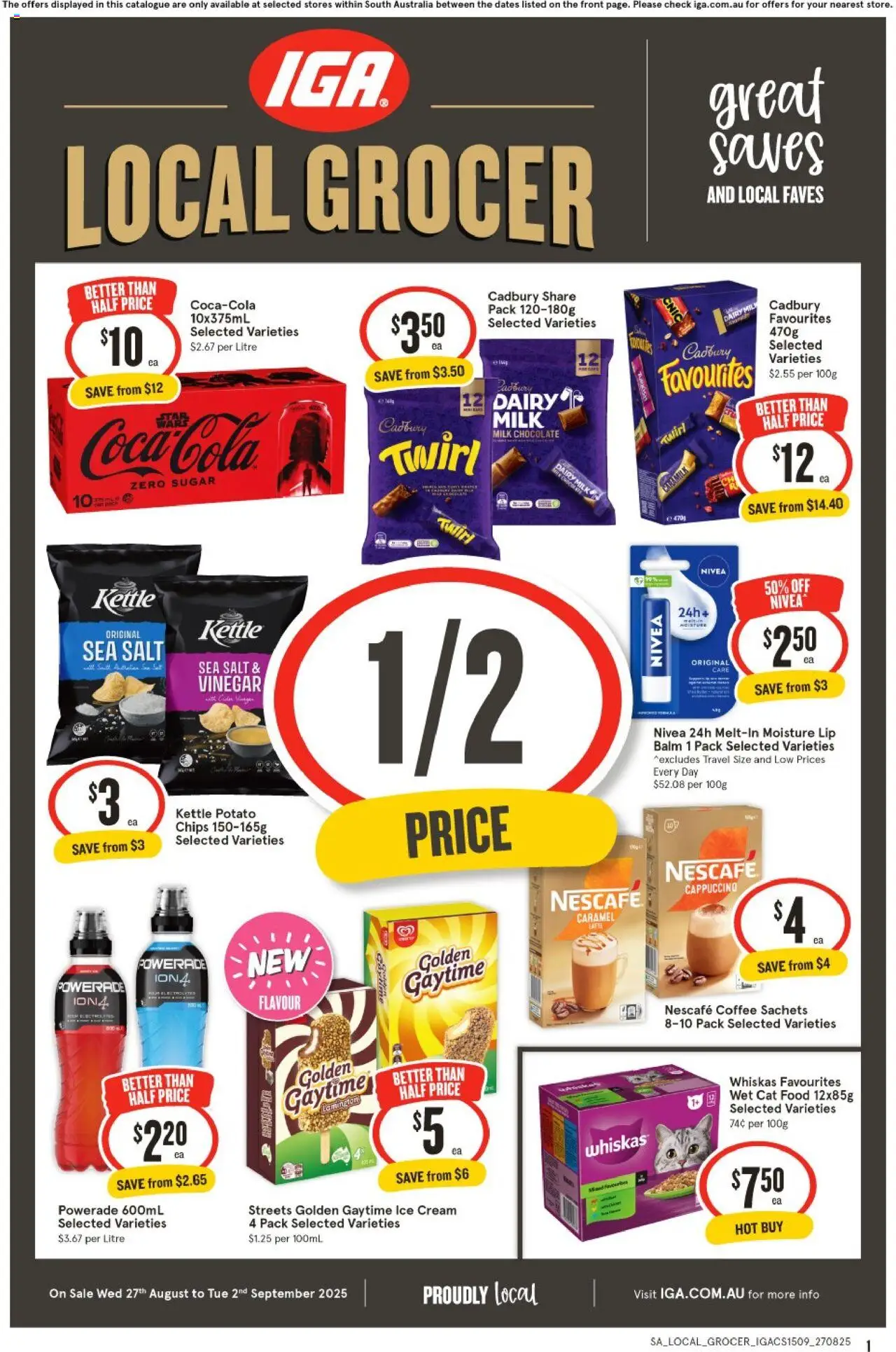 IGA Local Grocer SA - page 1- valid from 27/08/2025