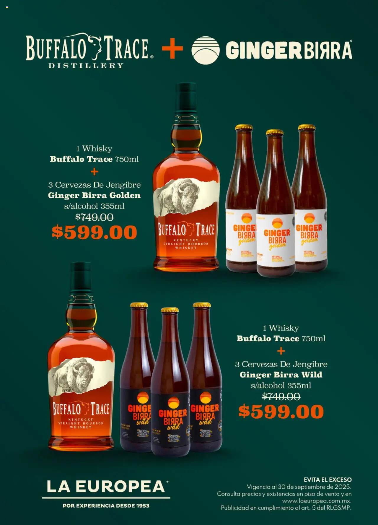 La Europea - Catálogo Buffalo Trace + Ginger Birra  - página 1- válido desde 13/08/2025