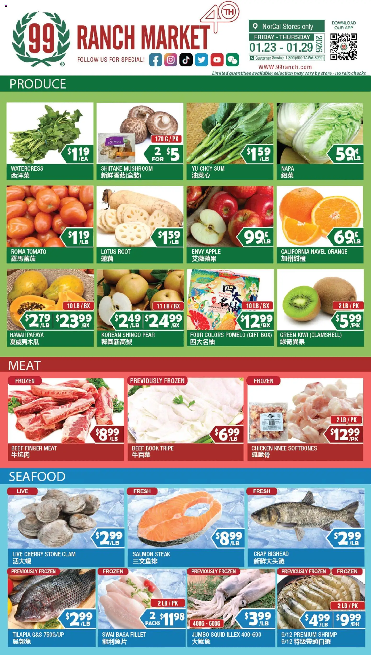 99 Ranch Market Perishables - page 1- valid from 01/23/2026