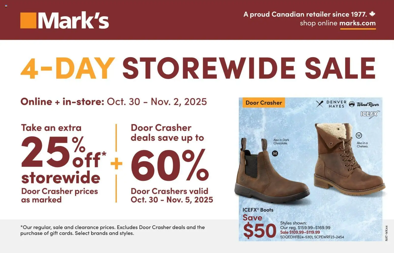 Mark's weekly flyer / circulaire - page 1- valid from Oct 30, 2025