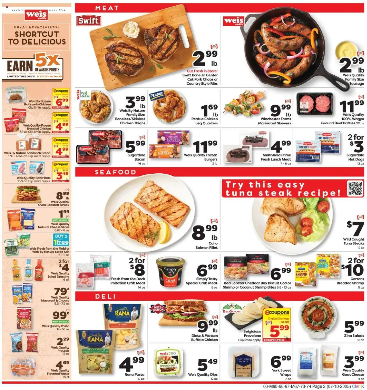 Weis Monthly Ad - DE - page 2- valid from 07/10/2025