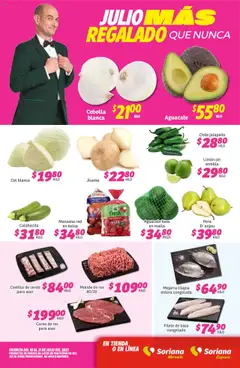 Soriana - Fin de Semana Mercado: Ags, Nay, Jal, Qro, Col, Mich, Gto, Hgo, Tlax, Mor, Pue, Gro, Oax, Edo. de Mex, CDMX, Zac y SLP válido desde 18/07/2025
