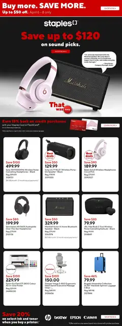 Preview Staples weekly flyer / circulaire valid from Apr 3, 2026